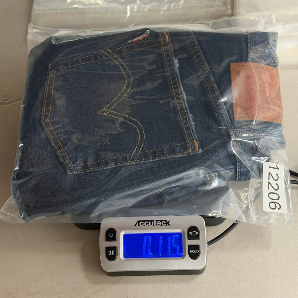 Levis 501 Original‎ High Rise Denim Shorts Dark Indigo Raw Hem W24 56327-0236